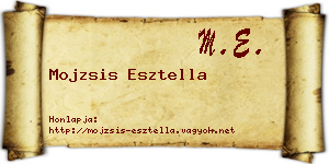 Mojzsis Esztella névjegykártya